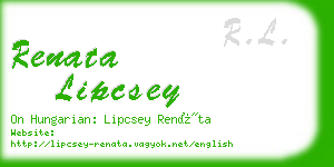 renata lipcsey business card